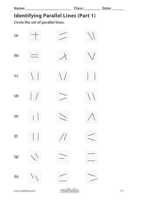 Identifying Parallel Lines (Part 1) | Play to learn, Printable worksheets, Worksheets for grade 3