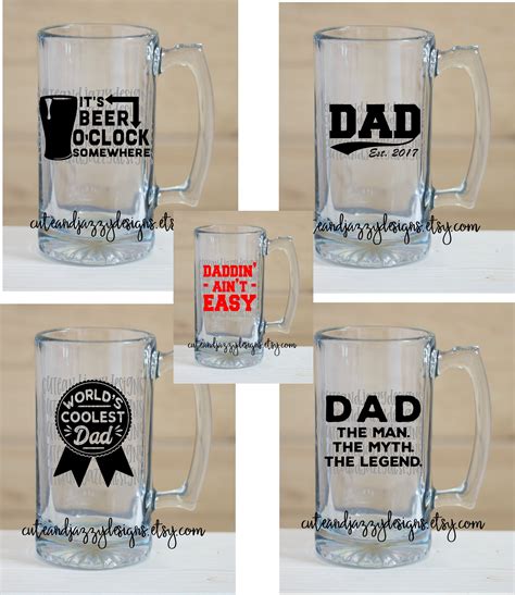 Father's Day Dad 25oz Custom Glass Beer Mug Personalized | Etsy in 2021 | Custom glass, Glass ...