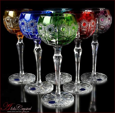 Bohemia glass | Crystal glassware antiques, Colored wine glasses, Colored crystal wine glasses