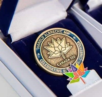 Canada 150 award medal - Maryhill