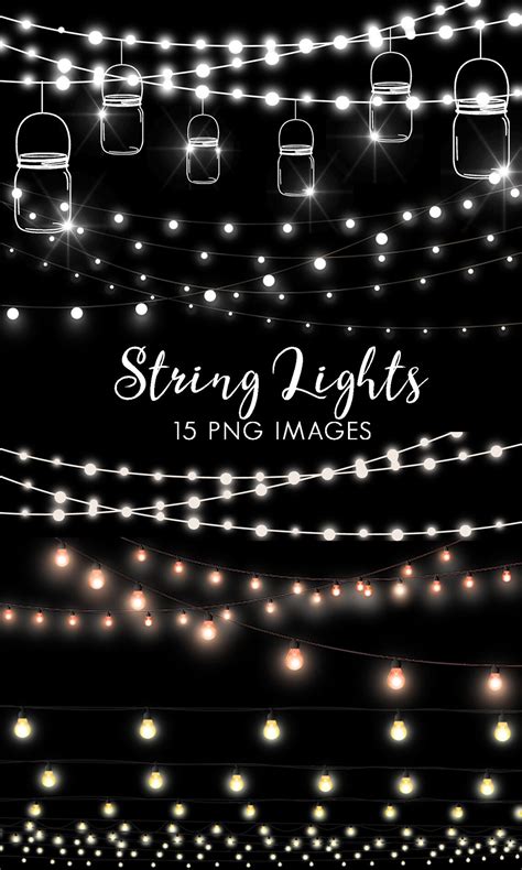 String Lights Clipart Fairy Lights Clip Art Party Lights - Etsy