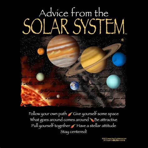 Advice from the Solar System T-shirt | Solar system