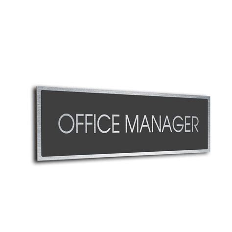 Office Manager Door Sign. Clearly label every room in your facility ...