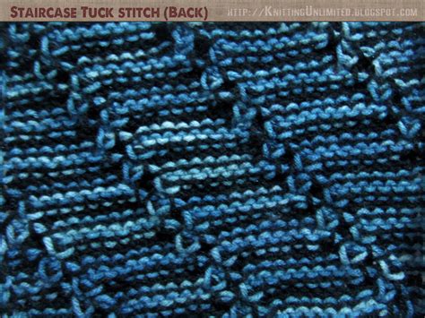 Use Of Tuck Stitch Methods to Create Staircase Effects ~ Knitting Unlimited