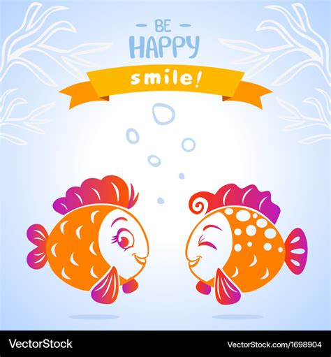 Fish smile Royalty Free Vector Image - VectorStock