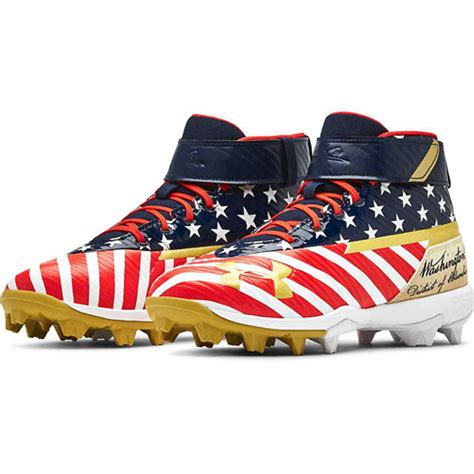 Under Armour Limited Edition Bryce Harper Youth Baseball Cleats USA MID 3021488-600 - Bases Loaded