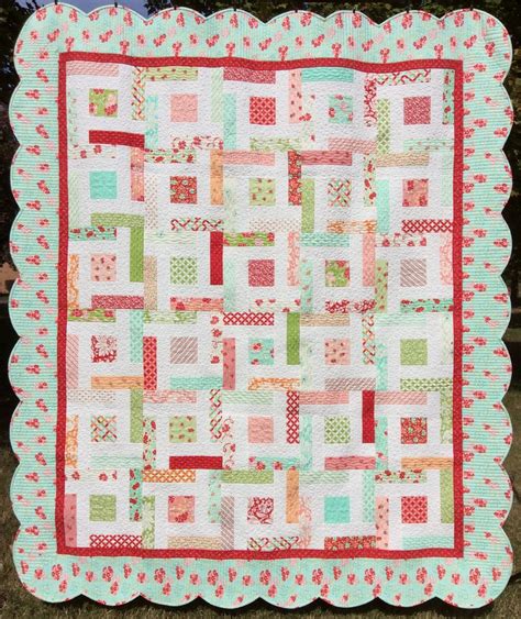 Hello Darling Quilt Kit with Scalloped Edge Border