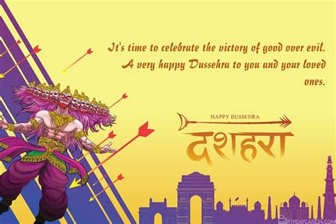 Wishing You A Very happy Dussehra Greeting Card