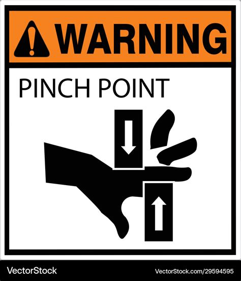 Warning pinch point design Royalty Free Vector Image