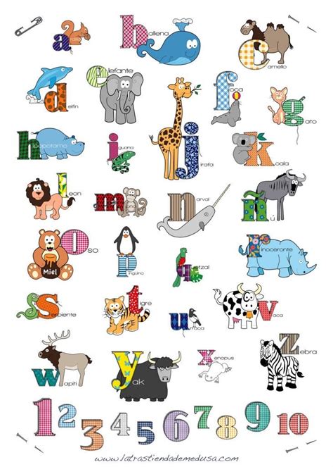 Divertido abecedario con animales | Abecedario con animales, Abecedario infantil, Abecedario