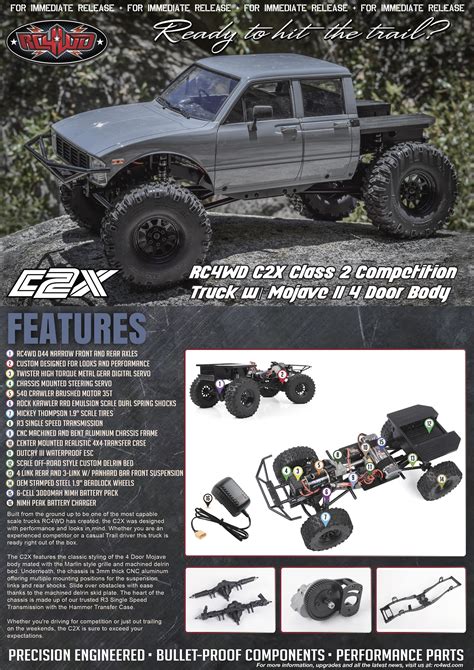 RC4WD C2X Class 2 Competition Truck w/ Mojave II 4 Door Body