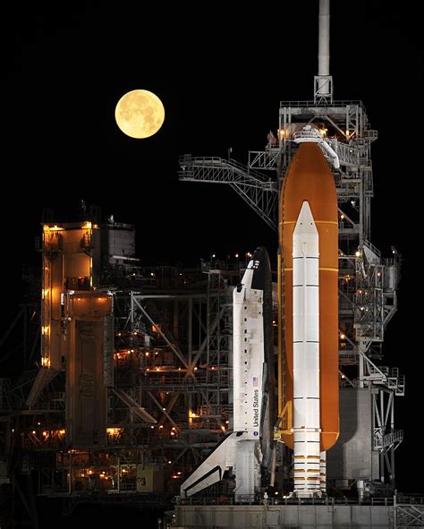 Free photo: rocket launch, night, space shuttle, launch pad, discovery, nasa, launch preparation ...