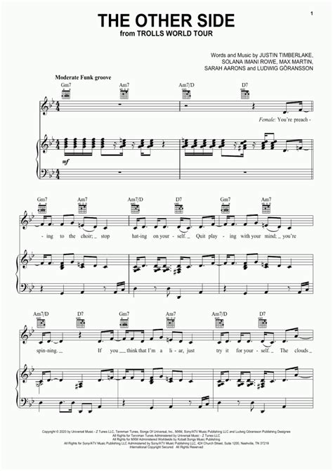 The Other Side Piano Sheet Music | OnlinePianist