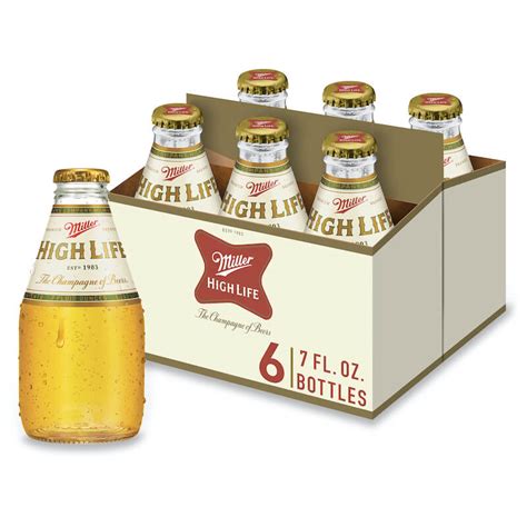 Miller High Life "The Champagne Of Beers" 7 Oz. 6 Pack Bottle - GJ Curbside