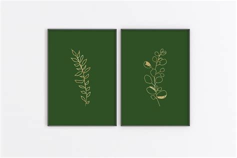 Printable Wall Art Set of 2 Leaf Wall Art Botanical Print | Etsy in 2020 | Leaf wall art, Green ...