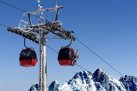 Gondola ski lift in the mountains Photograph by Wdnet Studio - Pixels