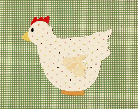 Farm Animal Hen Chicken Applique Template by ForgetMeNotByMarie