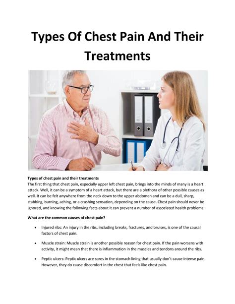 SOLUTION: Types of chest pain and their treatments - Studypool