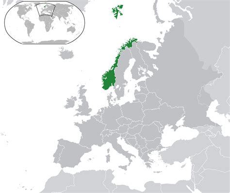 Location of the Norway in the World Map