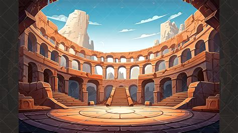 BACKGROUND - Stylized Battle Arena 1 in 2D Assets - UE Marketplace