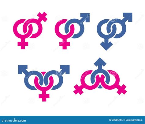 Male And Female Symbols Combination Royalty Free Stock Image - Image ...