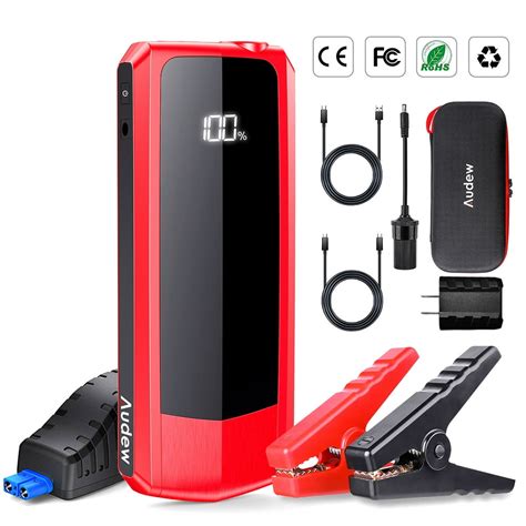 Audew Jump Starter, Car Auto Battery Jump Starter Portable 2000A ...