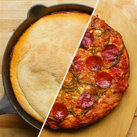 Upside Down One Pan Pizza Recipe by Tasty | Recipe | Deep dish pizza ...