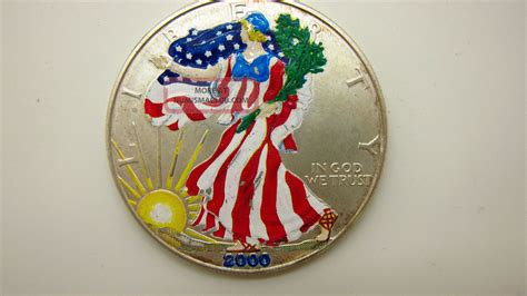 2000 Full Color Walking Liberty Coin - Silver Coin America - Full ...