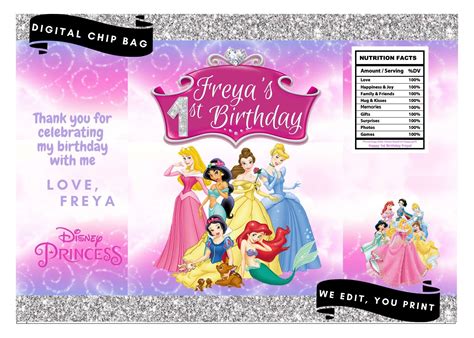 Birthday Hug, Princess Birthday, Love 100, Chip Bags, Bag Design, Memorial Gifts, Printer Ink ...