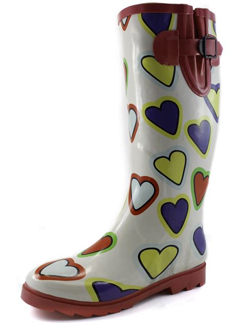 DailyShoes - Women's Puddles Rain and Snow Boot Multi Color Mid Calf ...