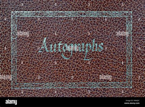 Autograph book cover Stock Photo - Alamy