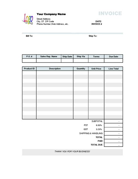 Microsoft Invoice Office Templates — db-excel.com