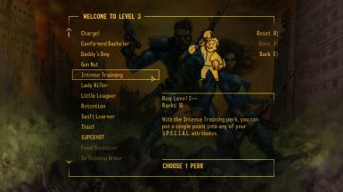 Perk every three levels. at Fallout New Vegas - mods and community