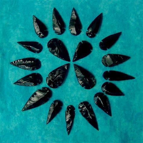 Obsidian Arrowheads Spearheads