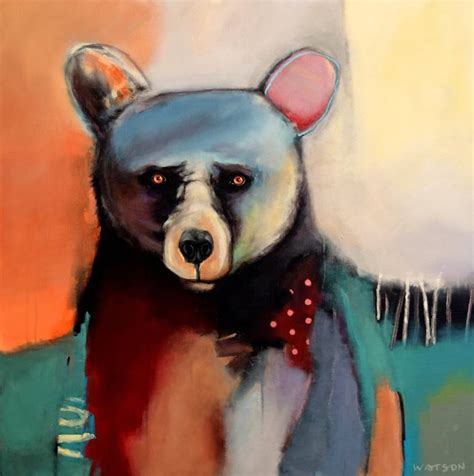 Blue Bear Painting by carey watson | Saatchi Art