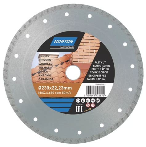 Norton Multi-Material Diamond Cutting Disc 230mm x 22.23mm - Screwfix