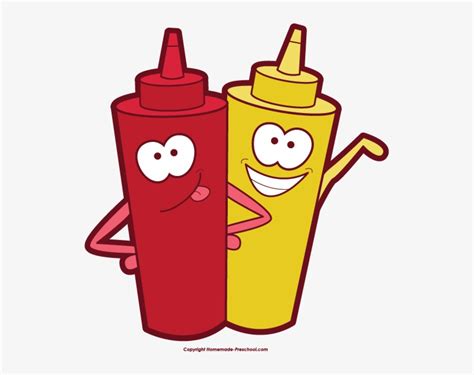 Free Bbq Clipart Image - Ketchup And Mustard Cartoon - Free Transparent PNG Download - PNGkey