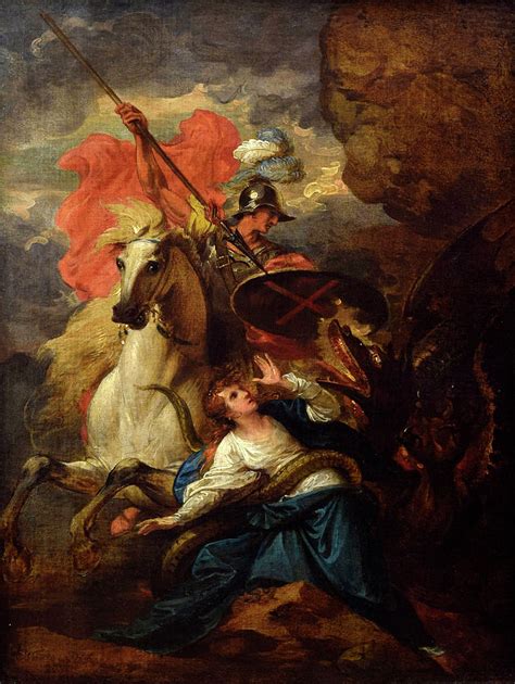 St. George and the Dragon Painting by Benjamin West