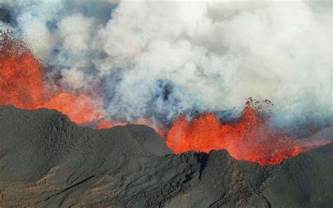 crater, Lava, Ash, Cloud, Iceland, Stratovolcano, Volcano, Bardarbunga ...