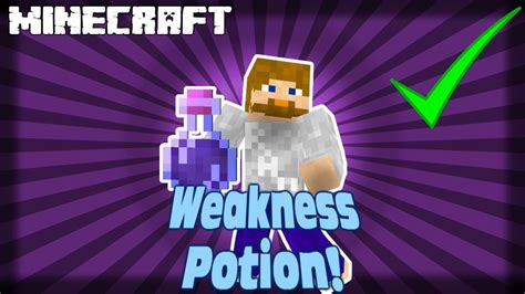 MINECRAFT | How to Make a Weakness Potion! 1.14 - YouTube