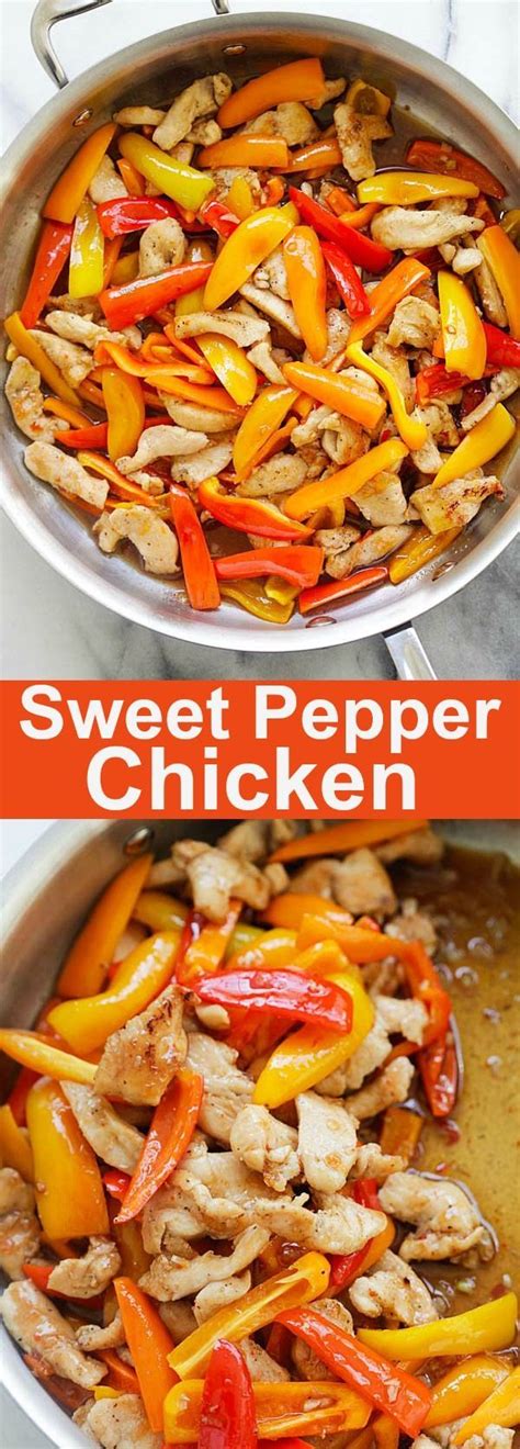 Sweet Pepper Chicken - quick and easy chicken stir-fry with mini sweet ...