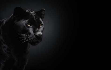 Premium AI Image | Black panther on a black background wallpaper