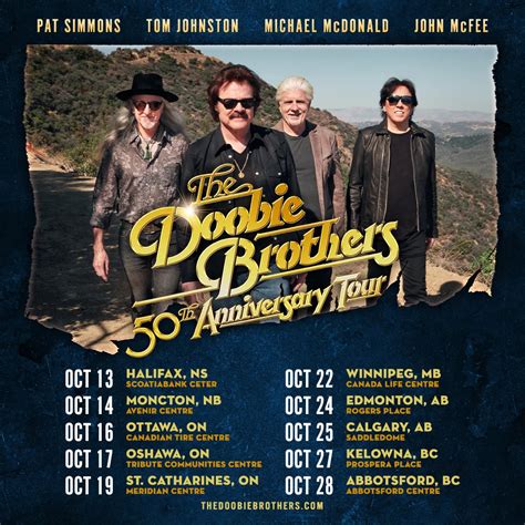 Canada Dates Added to The Doobie Brothers 50th Anniversary Tour