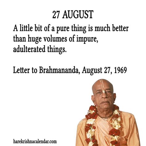 Srila Prabhupada’s Quotes In August | Hare Krishna Calendar