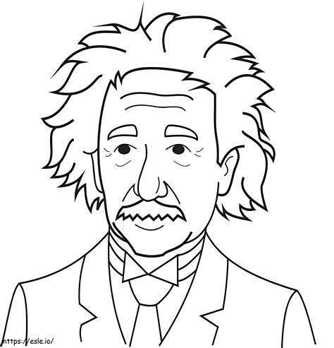 Albert Einstein Free Printable coloring page