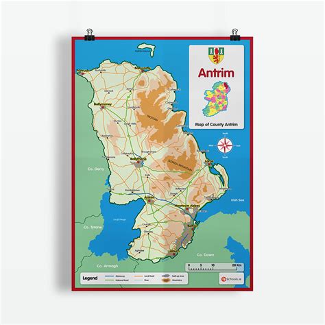 Antrim County Map | 4schools.ie