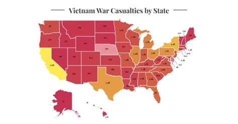 Vietnam War Casualties by State 2023 - Wisevoter