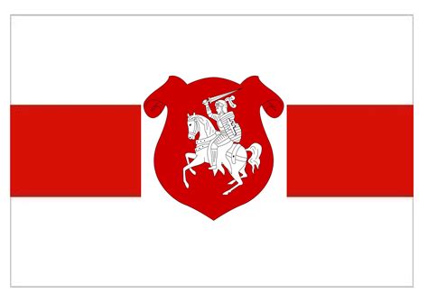 Flag of a democratic Belarus (based on the National Belarusian Republic flag of 1918-1919) : r ...