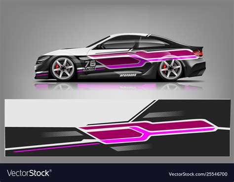 Car decal wrap design Royalty Free Vector Image