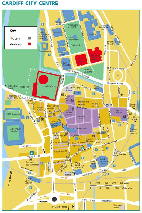 Plan de Cardiff - Carte de Cardiff